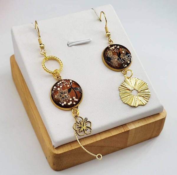 Boucles " Petites feuilles d'automne "
