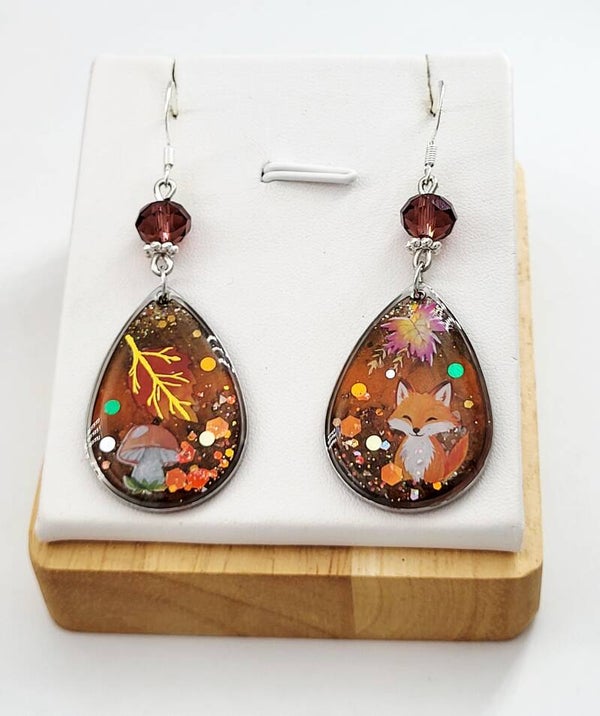 Boucles " Le renard et son champignon "