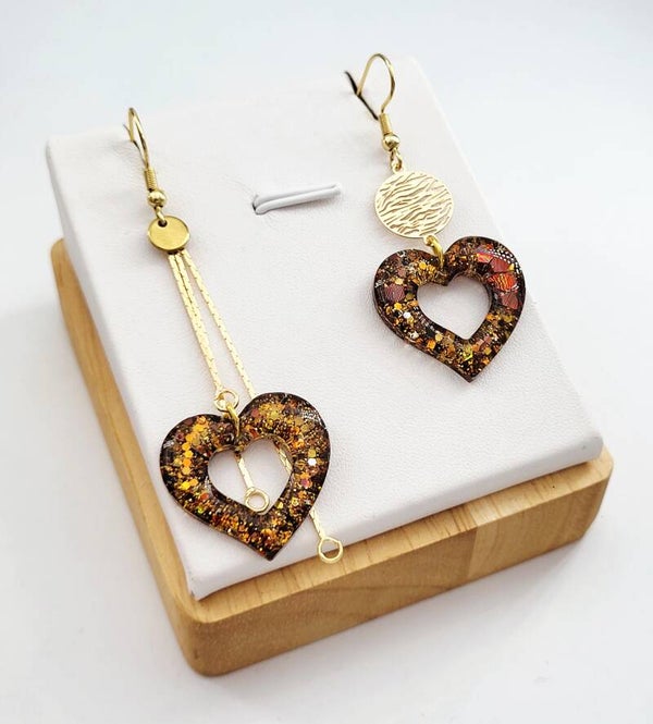Boucles " Cœurs asymétriques "