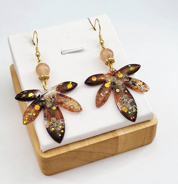 Boucles " Feuilles chics d'automne "