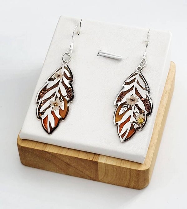 Boucles " Feuilles fleuries"