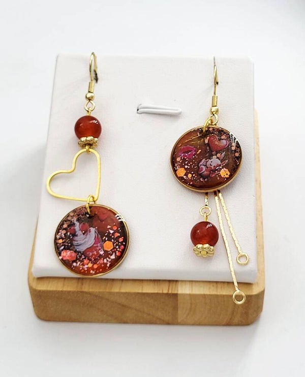 Boucles " Chocolat d'amour "