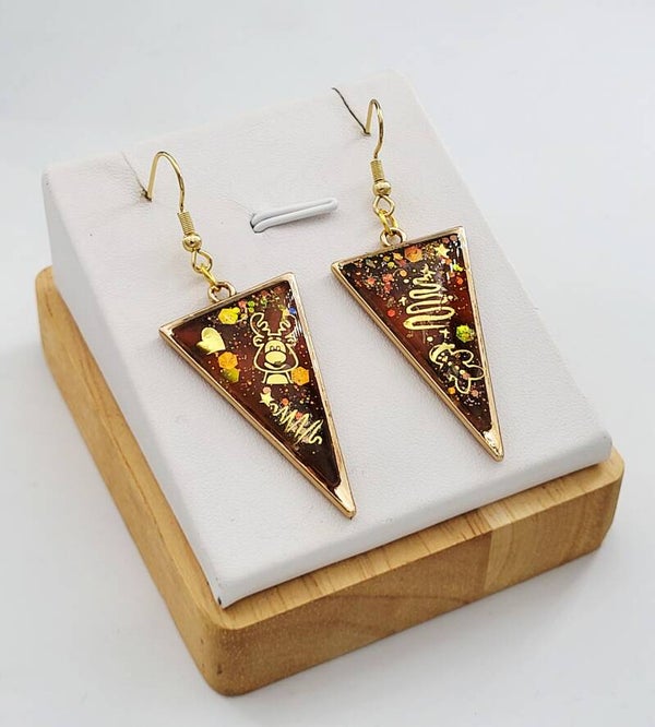Boucles " Triangles de Noël "
