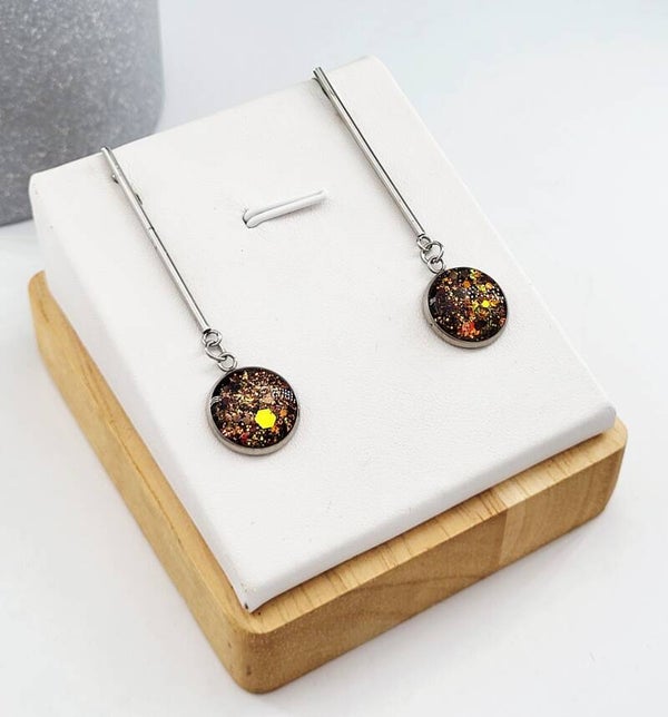 Boucles " Chics brunes argentées "