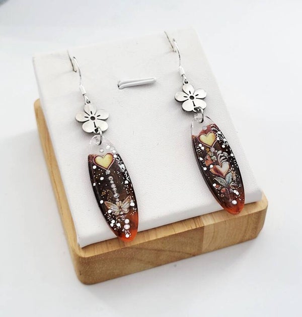 Boucles " Papillons d'autrefois "