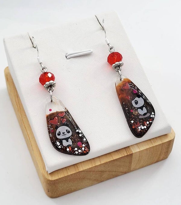 Boucles " Petits pandas d'amour "