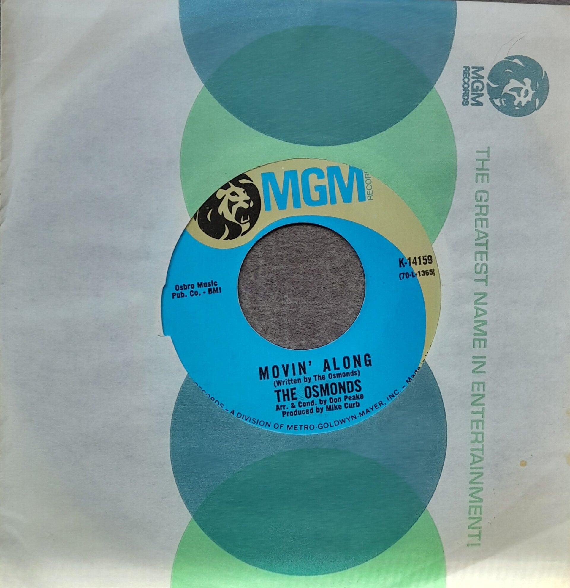 The Osmonds Promo single   movin' along
