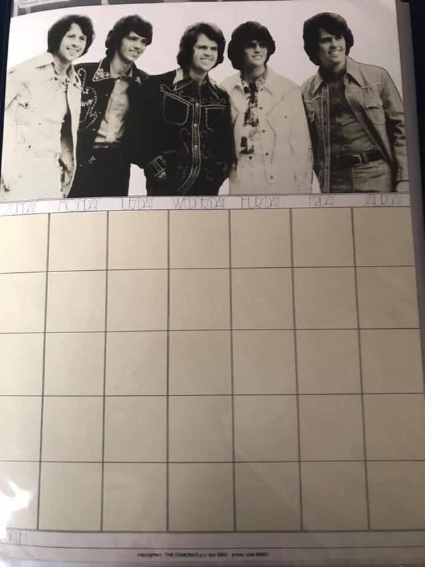 Sheet Calendar Osmonds