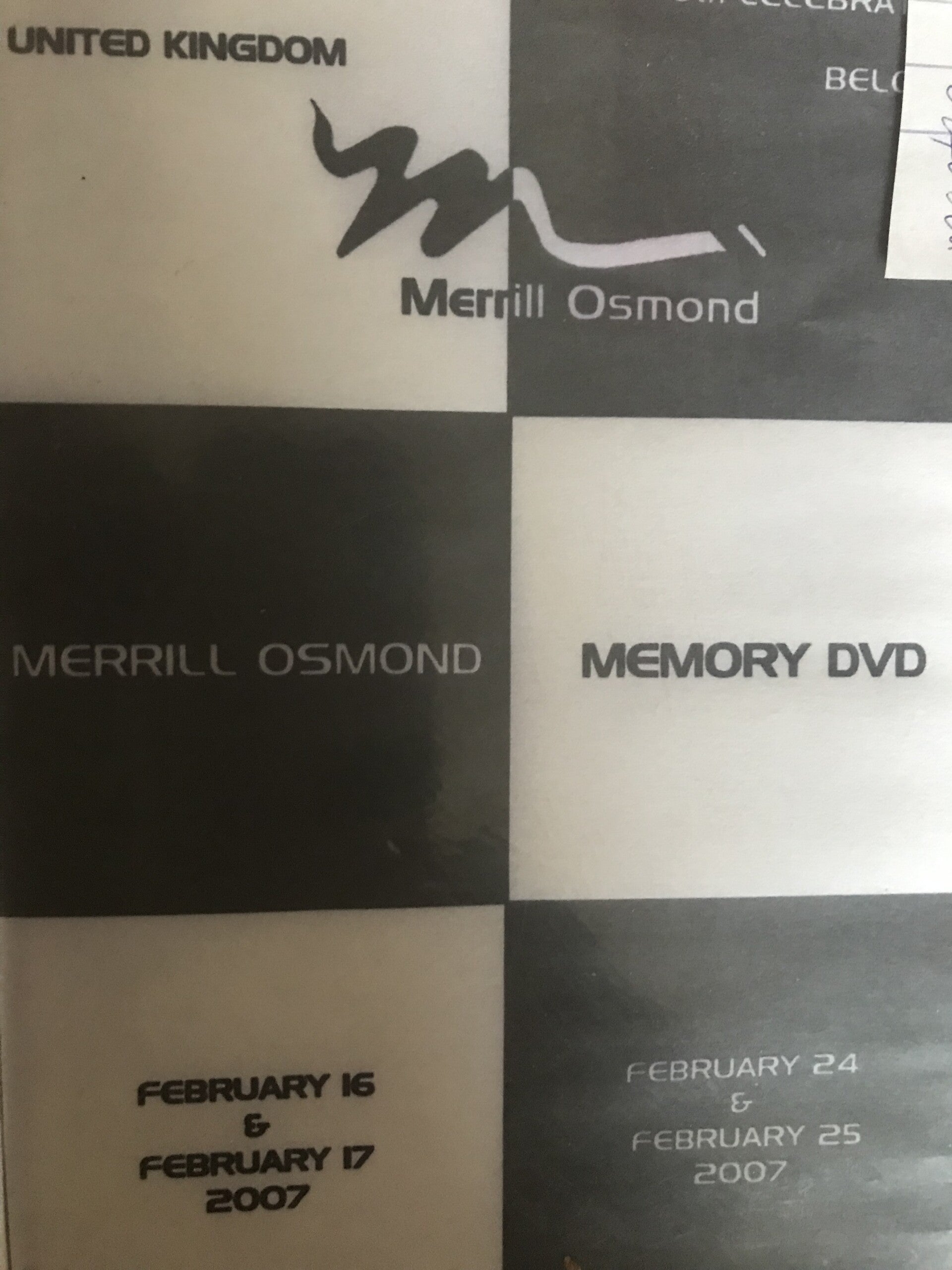 Merrill Osmond souvenir dvd