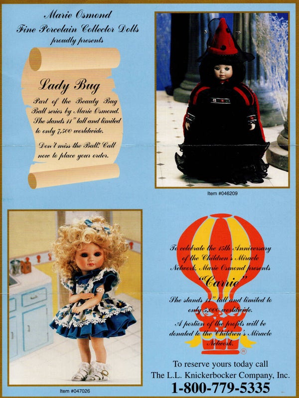 brochure Marie Osmond dolls