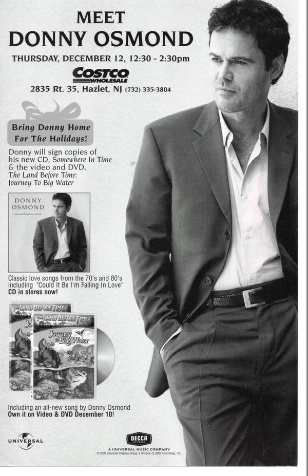 Donny Osmond flyer