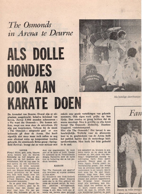 newspaper article Osmonds