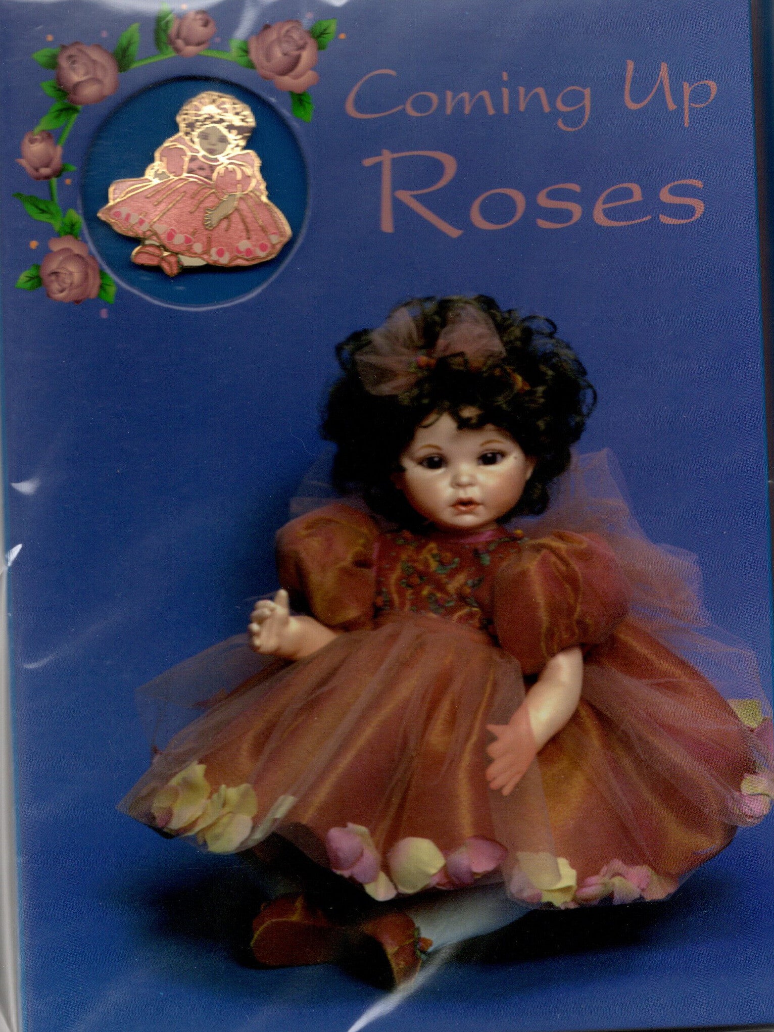 Doll pin coming up roses
