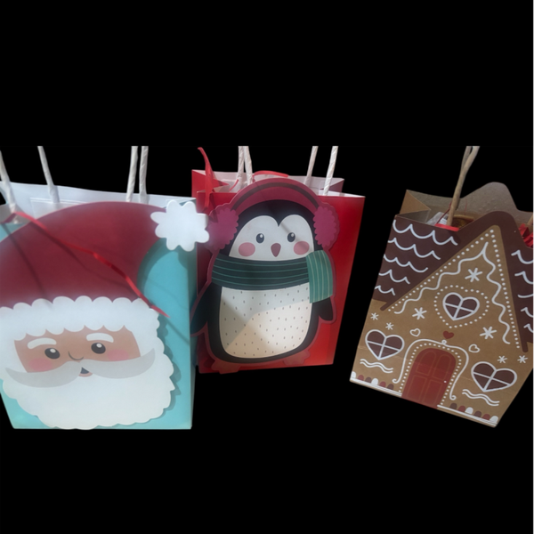 Filled gift bag.    Random.