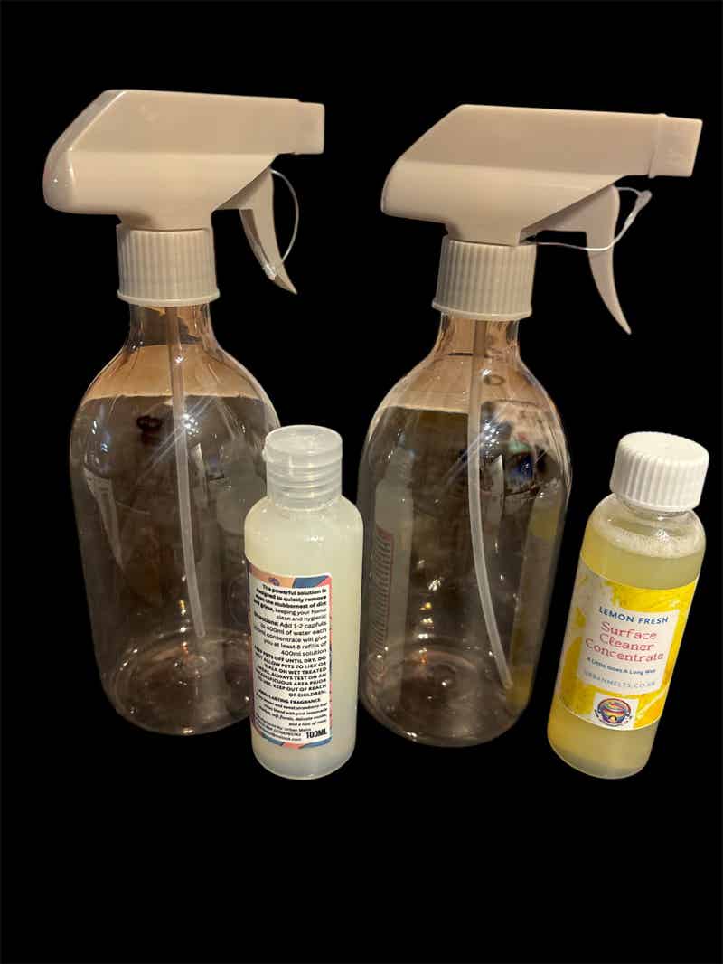empty bottle to use with cleaning range