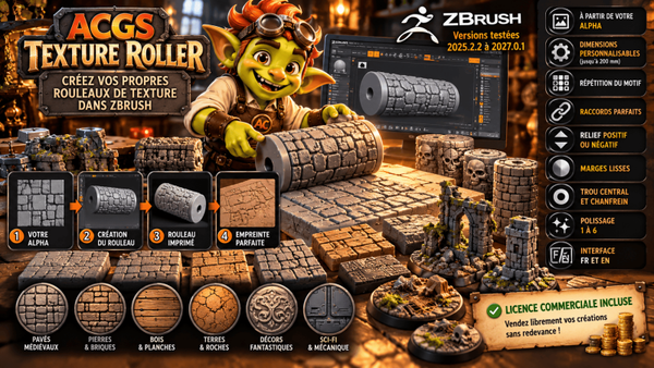 Rouleau de texture - Zbrush