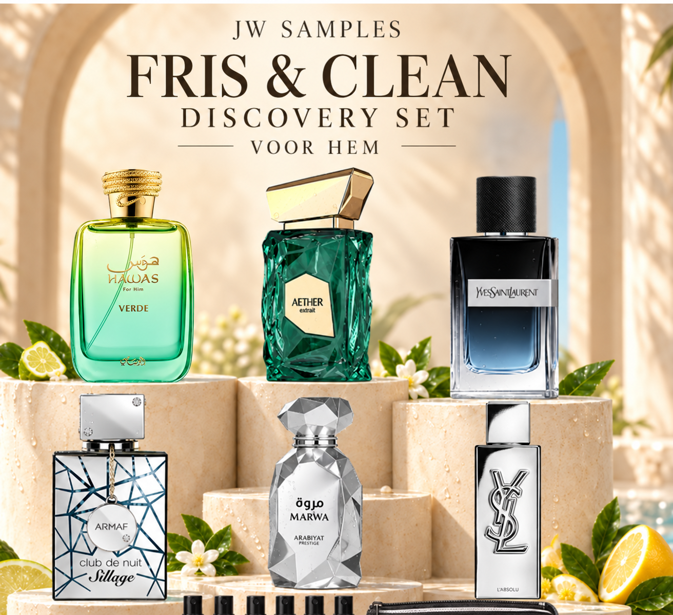 Voor Hem Fris & Clean Discovery Set | Parfum Samples / Decants