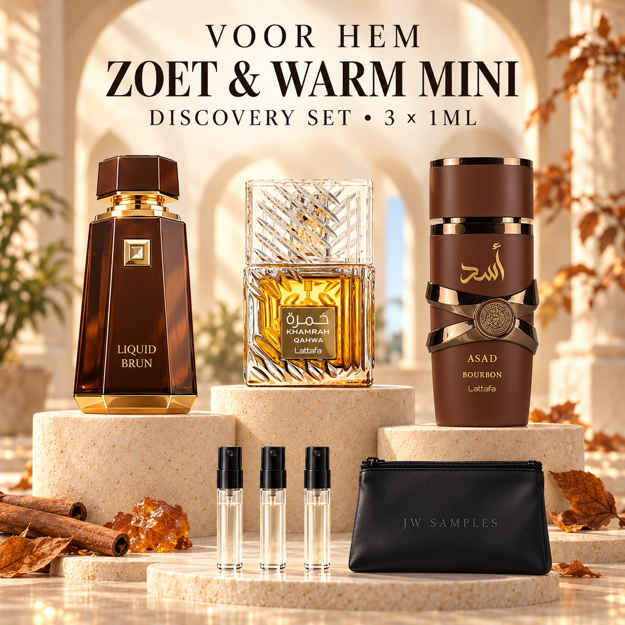 Voor Hem Zoet & Warm Mini Discovery Set |  3x 1ml samples / decants