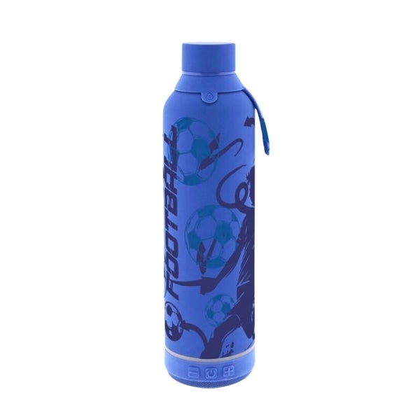 Botella Football Azul Térmica 600 ML Altavoz Lovely