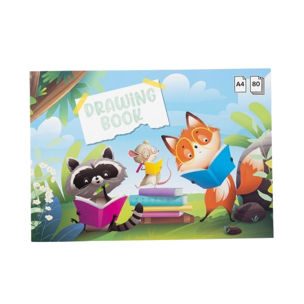 Bloc de Arte Infantil Mapache en Blanco