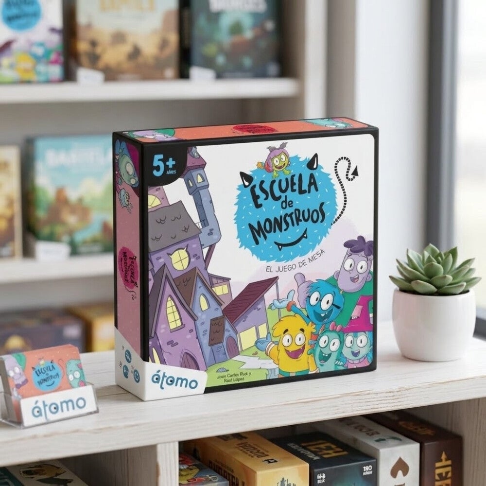 Juego De Mesa Escuela De Monstruos, De Dados Y Rimas, De 2 A 4 Jugadores, A Partir De 5 Años, Incluye 40 Cartas Y 4 Dados Personalizados