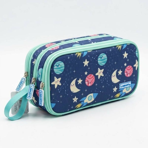 Estuche portatodo triple cremallera Universo Lagarto