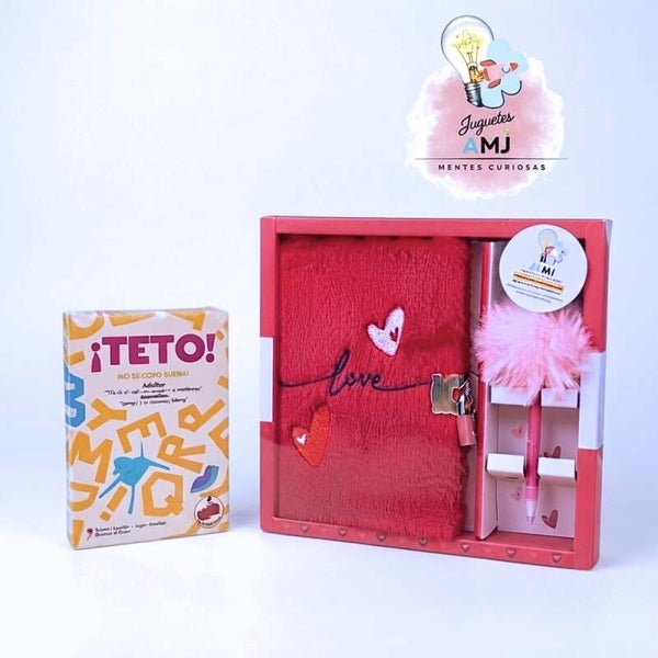 Kit Regalo Juego Teto y Diario Peluche