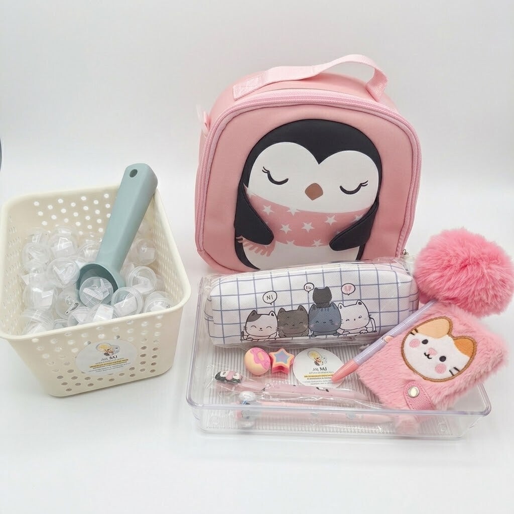 Maletita Penguin Lovely y 5 Bolitas Sorpresa