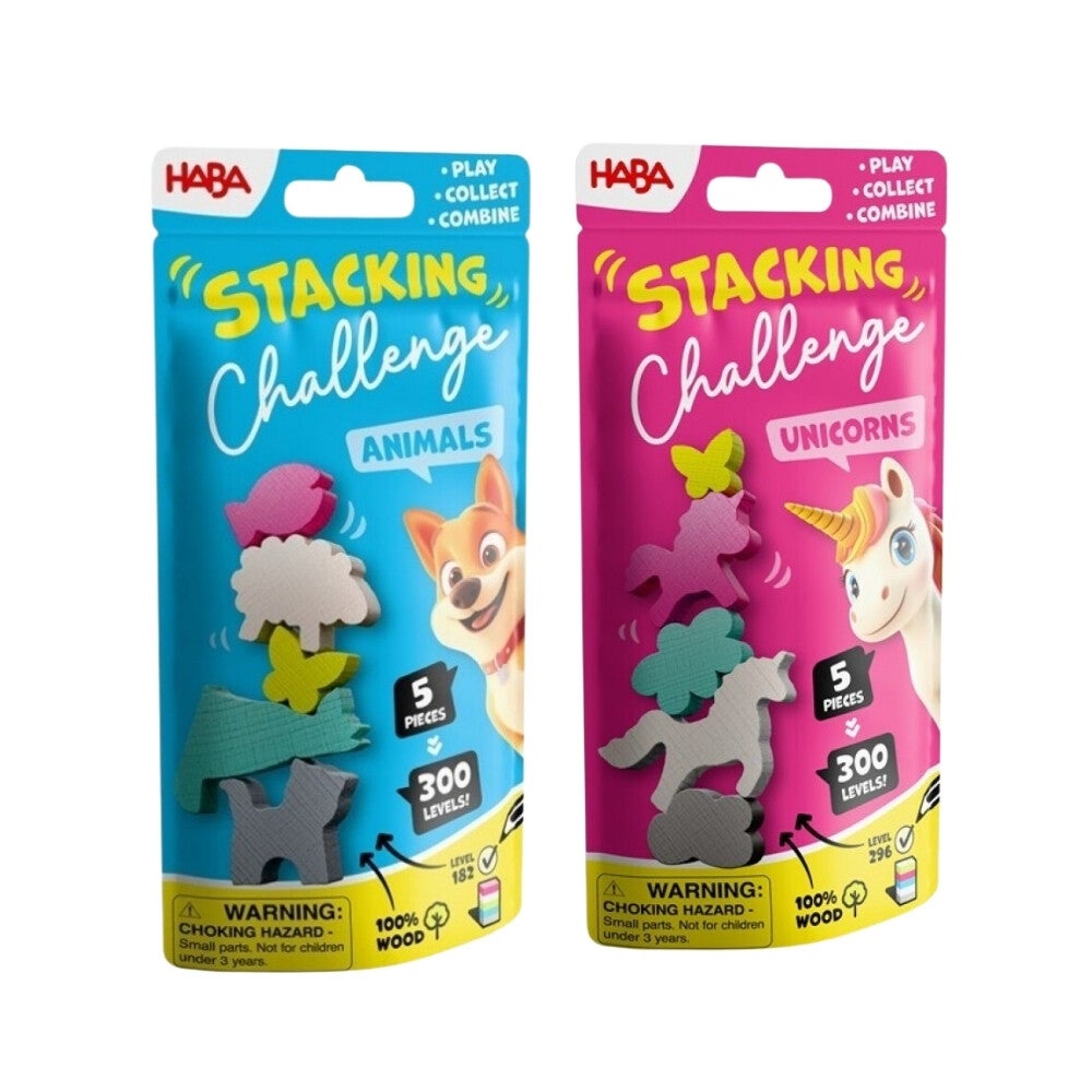 Pack 2 Stacking Challenge Animals y Unicors HABA
