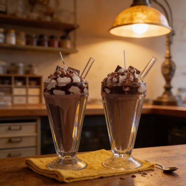 Chocolate scented sundae candle