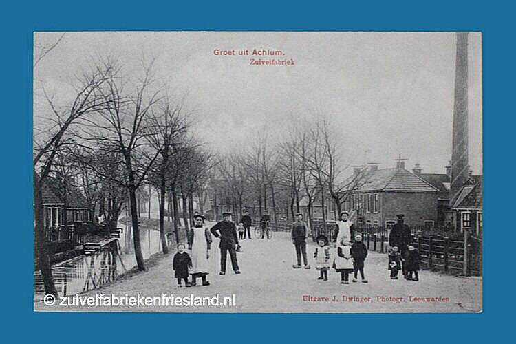 Ansichtkaart zuivelfabriek Achlum 1908
