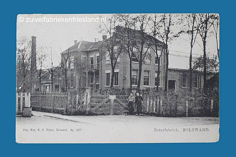 Ansichtkaart zuivelfabriek Bolsward 