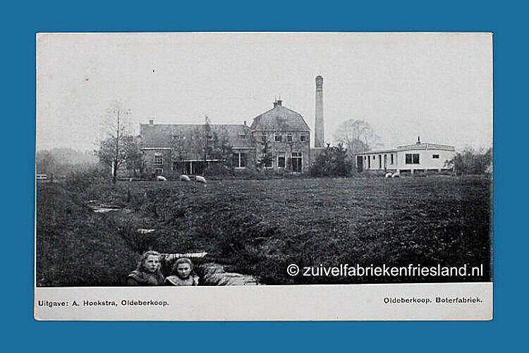 Briefkaart zuivelfabriek Oldeberkoop