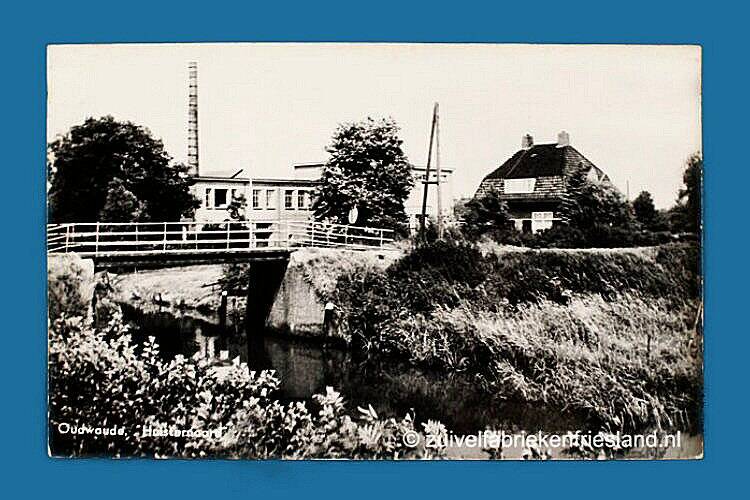 Ansichtkaart zuivelfabriek Oudwoude.