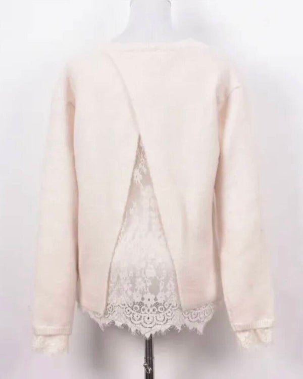 MILLI LACE KNIT CREAM