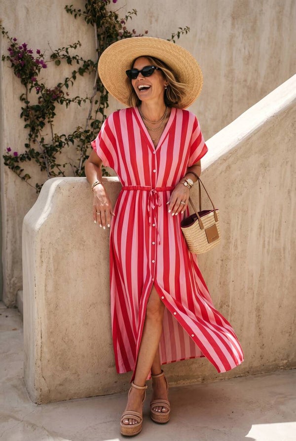 Dress summer brique/pink