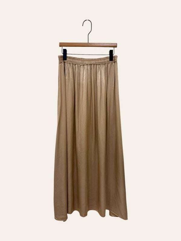 MELODIE SILK LOOK SKIRT GOLD