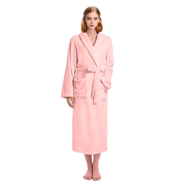Unisex fleece bath robe