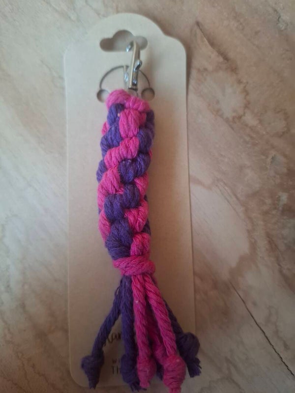 Sleutelhanger roze/paars