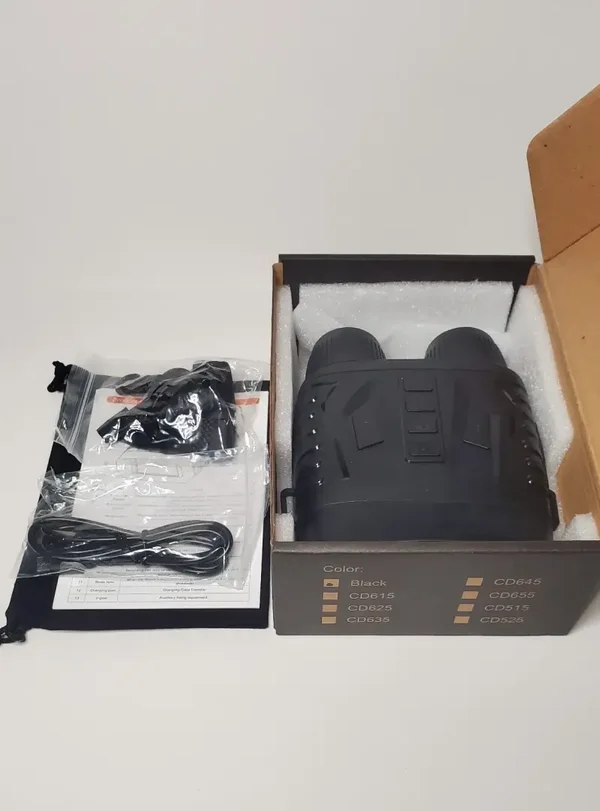 4K Digital Night Vision Binoculars – 984ft Range, Rechargeable IR Camera Goggles for Hunting & Security