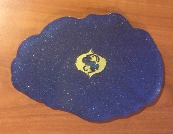 handgemaakte onderlegger: vissen ( Dionys design 13)