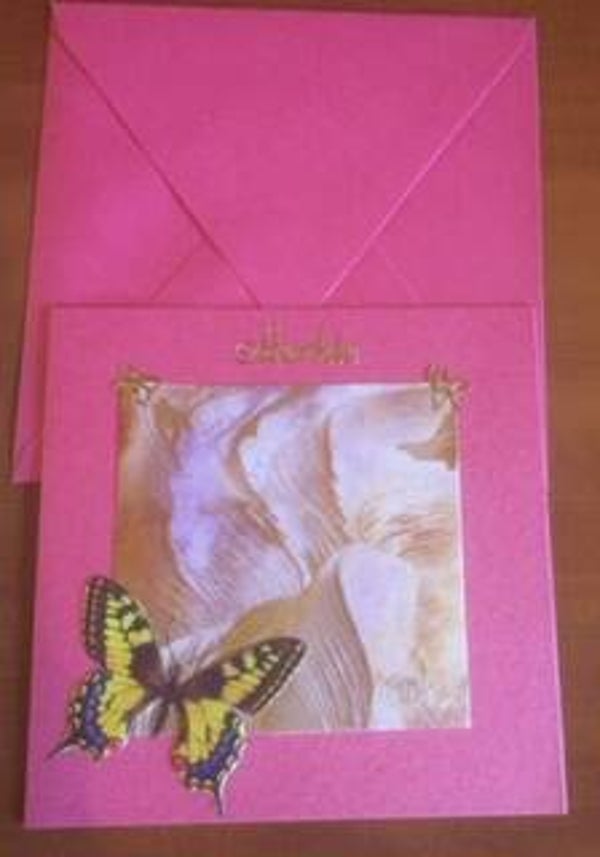 Handgemaakte wenskaart: " sterkte" ( Dionys design 21)