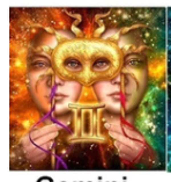 Diamond painting, thema horoscoop: tweeling, 30x30cm  ( Dionys design 13)