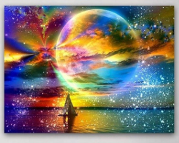 Diamond painting, thema planeten, 40x30cm ( Dionys design 23)