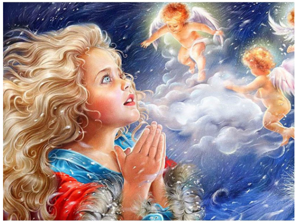 Diamond painting, thema Engel, 20x30cm ( Dionys design 21)