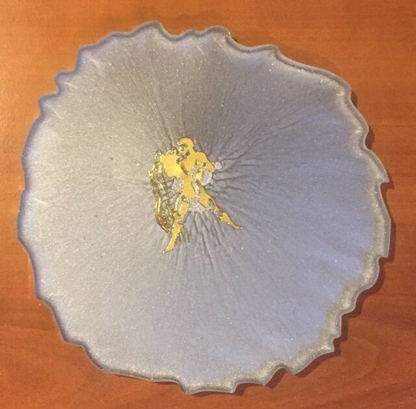 handgemaakte onderlegger: Waterman  ( Dionys design 14)