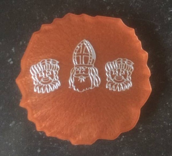 Handgemaakte onderlegger: " Sinterklaas" ( Dionys design 2)