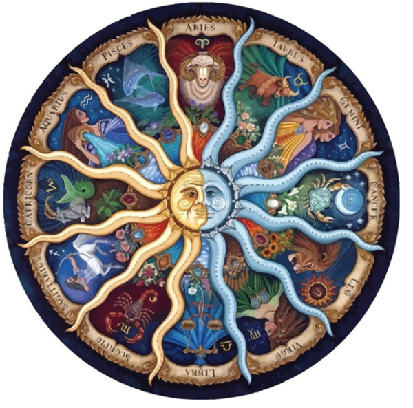 Diamond painting, thema horoscoop, 30x30cm ( Dionys design 15)