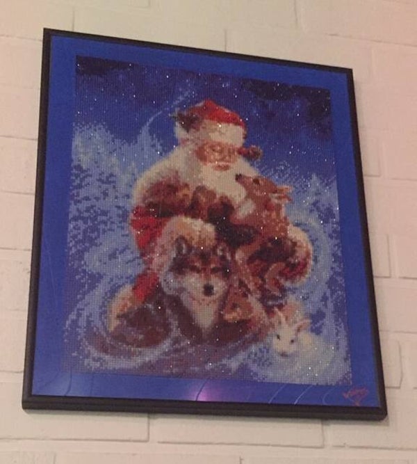 Diamond painting: Kerstman