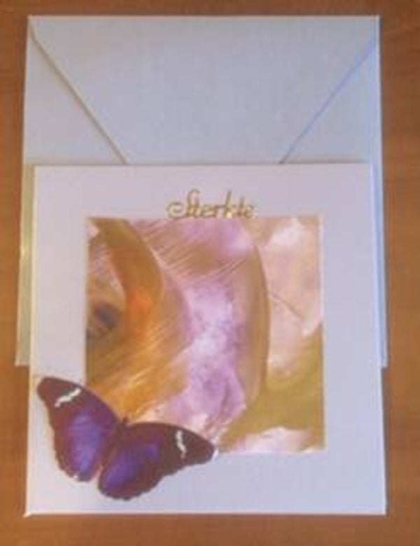 Handgemaakte wenskaart: " sterkte" ( Dionys design 23)